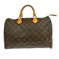 Louis Vuitton Louis Vuitton Speedy Handbag Monogram Canvas Brown Canvas Handbag (Authentic Pre-Loved)