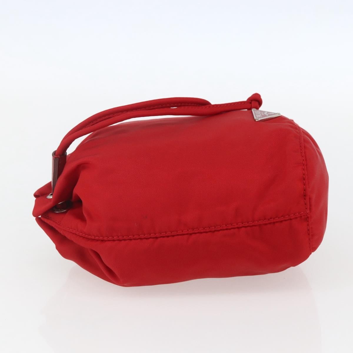 Prada Drawstring Wristlet Bucket Bag Tessuto Red Nylon Clutche & Pouche Bag (Pre-Loved)