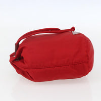 Prada Drawstring Wristlet Bucket Bag Tessuto Red Nylon Clutche & Pouche Bag (Pre-Loved)