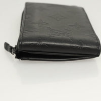 Louis Vuitton Hybrid Wallet Monogram Shadow Leather Black Leather Wallets Accessory (Pre-Loved)