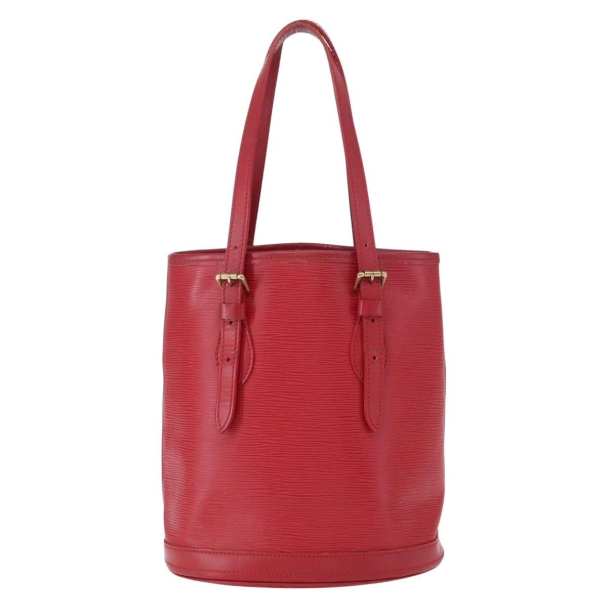Louis Vuitton Bucket Bag Epi Leather Red Leather Shoulder Bag Bag (Authentic Pre-Loved)
