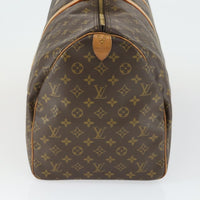 Louis Vuitton Keepall Bag Monogram Canvas Brown Canvas Travel Bag Bag (Authentic Pre-Loved)