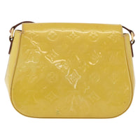 Louis Vuitton Bellflower Handbag Monogram Vernis Yellow Patent_Leather Shoulder Bag Bag (Pre-Loved)