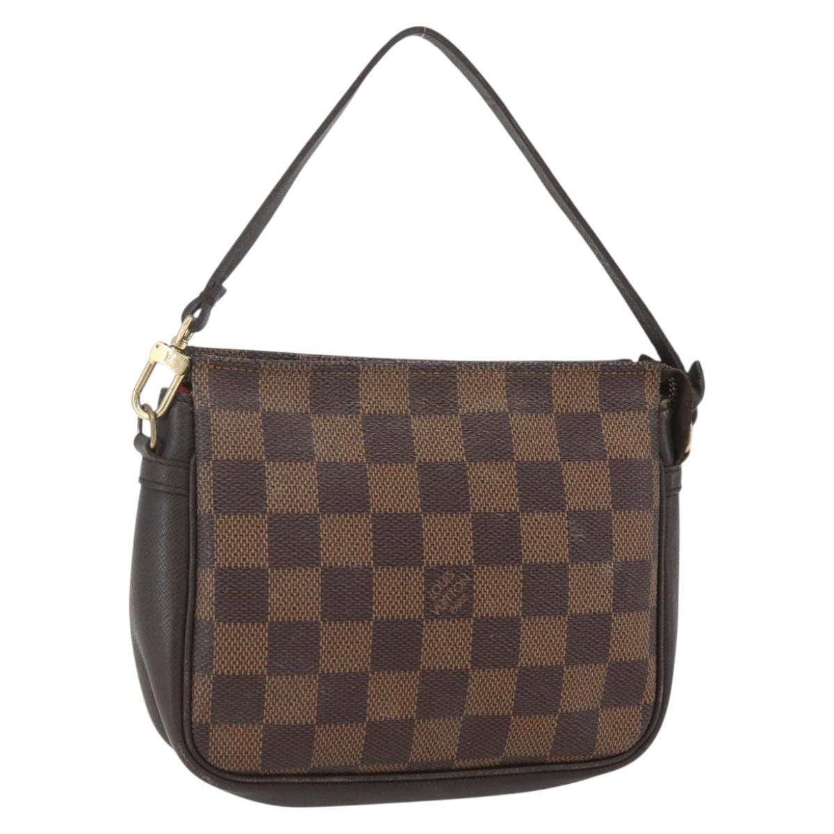 Louis Vuitton Trousse Make Up Bag Damier Canvas Brown Canvas Clutche & Pouche Bag (Authentic Pre-Loved)