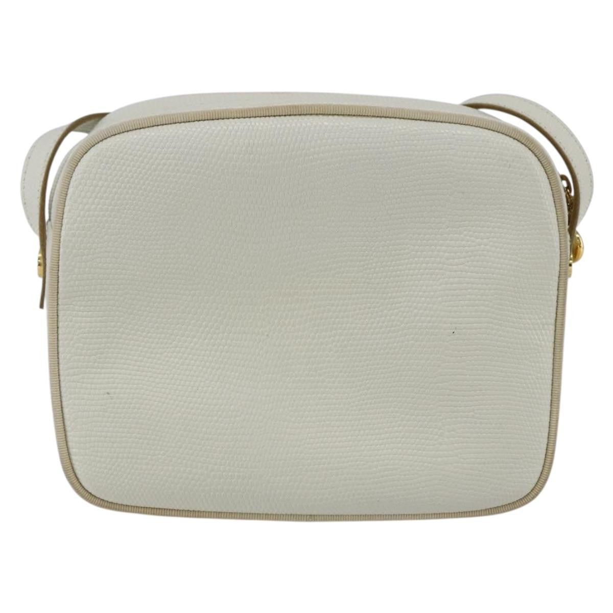 Salvatore Ferragamo Vala Shoulder Bag Leather White Leather Shoulder Bag Bag (Pre-Loved)