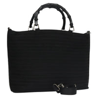 Gucci Vintage Bamboo Handle Bag Nylon Black Nylon Tote Bag Bag (Authentic Pre-Loved)