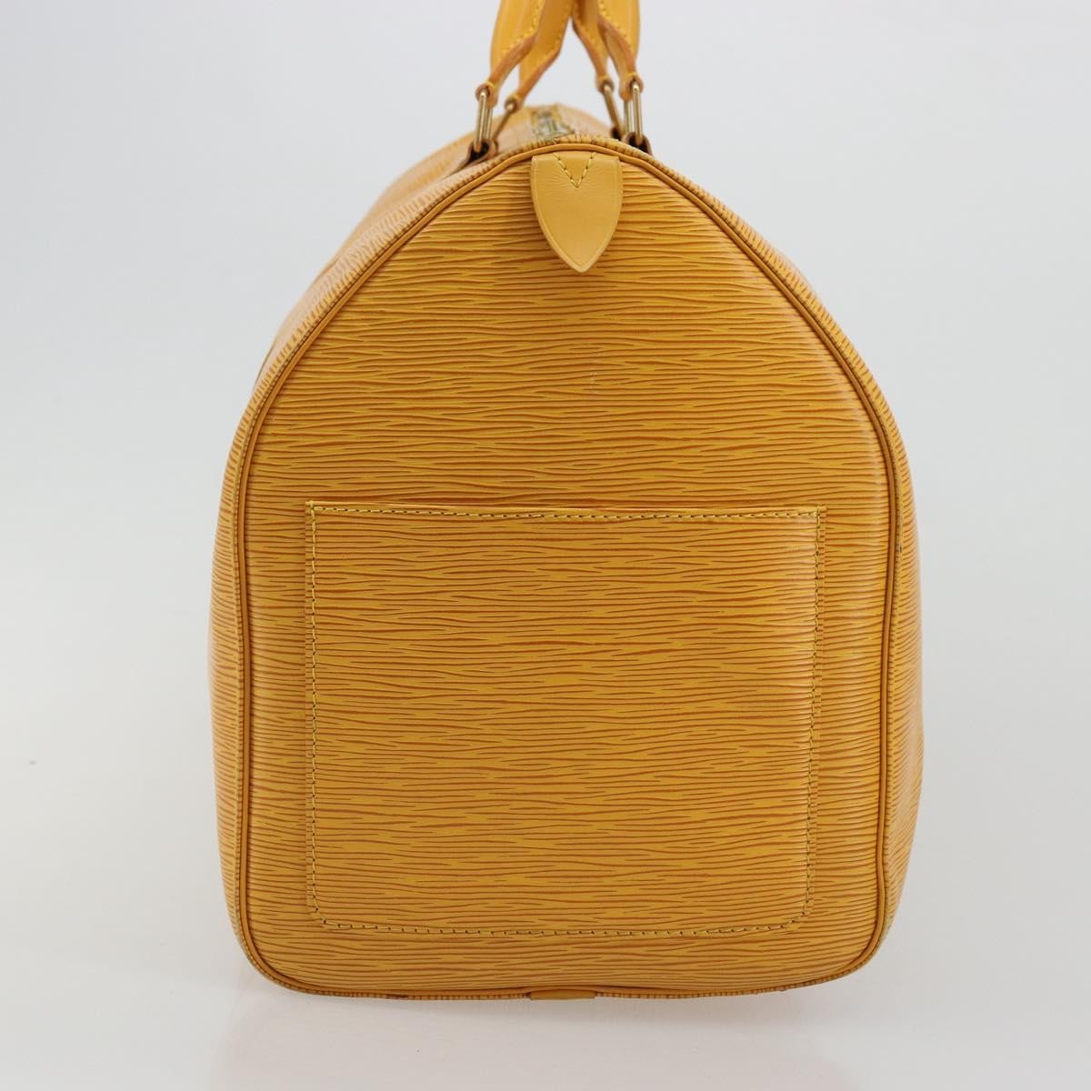 Louis Vuitton Keepall Bag Epi Leather Yellow Leather Travel Bag Bag (Pre-Loved)