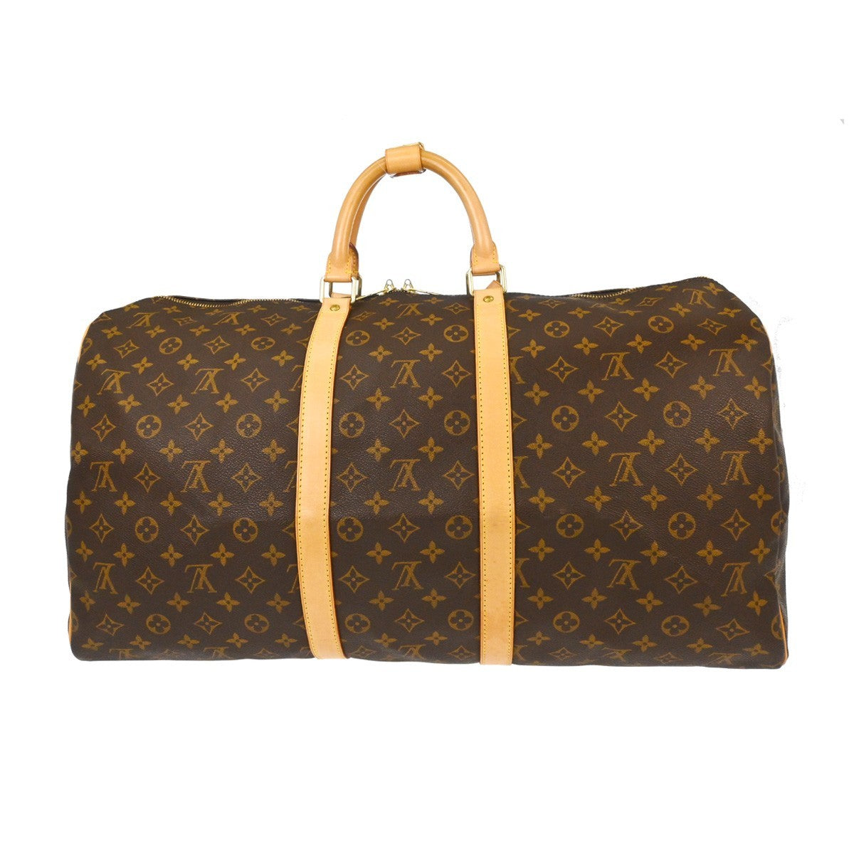 Louis Vuitton Keepall Bag Monogram Canvas Brown Canvas Travel Bag Bag (Pre-Loved)