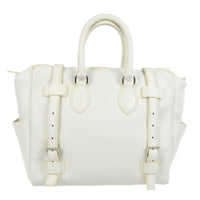 Hermes Pursangle Bag Leather White Leather Handbag (Authentic Pre-Loved)
