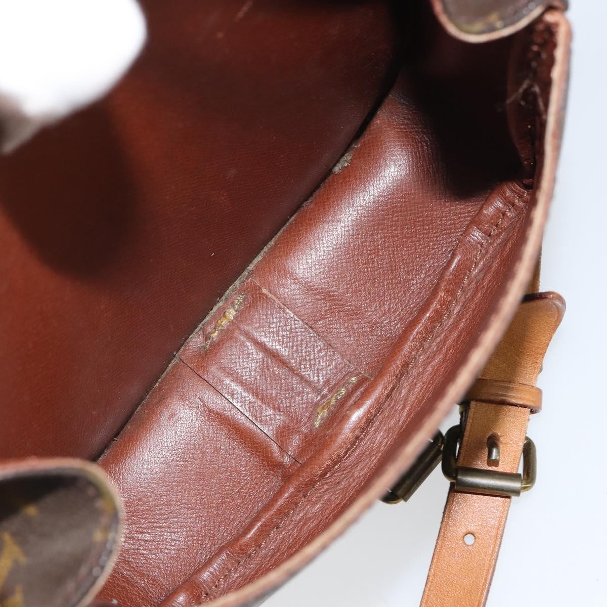 Louis Vuitton Cartouchiere Handbag Monogram Canvas Brown Canvas Shoulder Bag Bag (Authentic Pre-Loved)