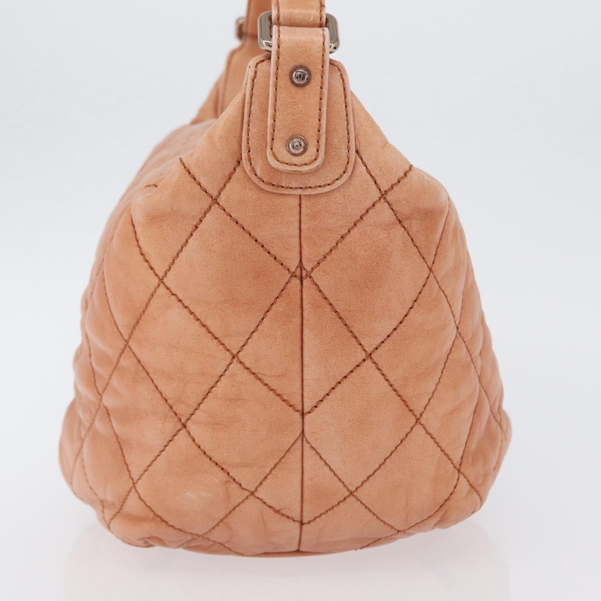 Chanel Cloudy Bundle Hobo Quilted Lambskin Orange Leather Shoulder Bag Bag (Authentic Pre-Loved)