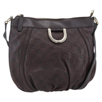 Gucci D Ring Messenger Bag Guccissima Leather Burgundy Leather Shoulder Bag Bag (Authentic Pre-Loved)