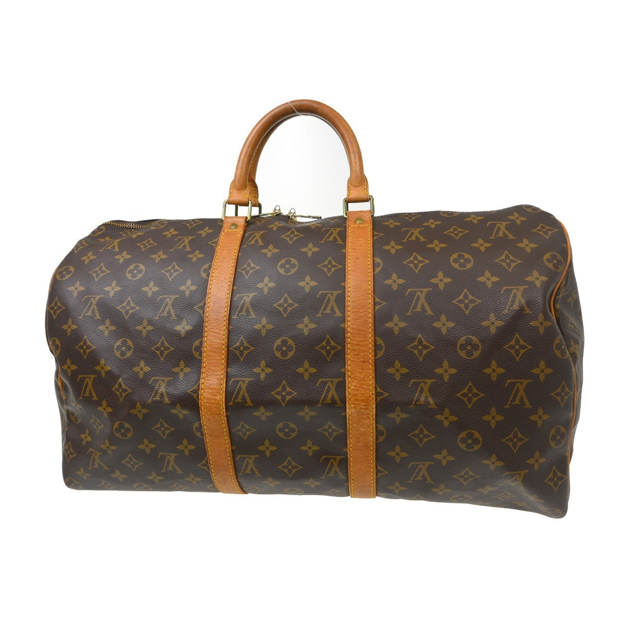 Louis Vuitton Keepall Bag Monogram Canvas Brown Canvas Travel Bag Bag (Pre-Loved)