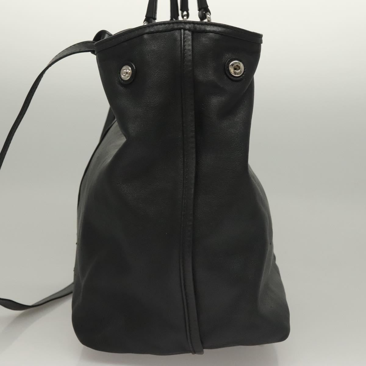 Salvatore Ferragamo Vara Bow Tote Leather Black Leather Tote Bag Bag (Pre-Loved)