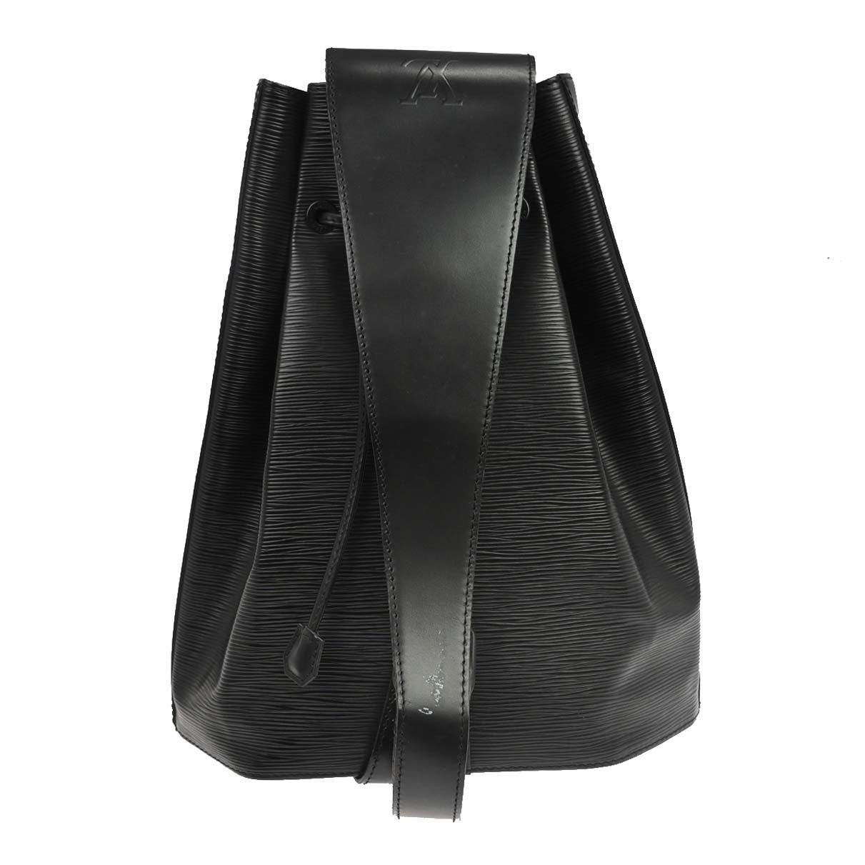 Louis Vuitton Sac A Dos Drawstring Backpack Epi Leather Black Leather Backpack Bag (Authentic Pre-Loved)