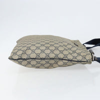 Gucci Zip Top Messenger Bag Gg Coated Canvas Navy Pvc Shoulder Bag Bag (Pre-Loved)