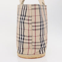 Burberry Nova Check Tote Canvas Check Pattern Beige Canvas Tote Bag Bag (Authentic Pre-Loved)