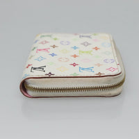 Louis Vuitton Porte-Monnaie Zippy Wallet Monogram Multicolor White Canvas Wallets Accessory (Authentic Pre-Loved)