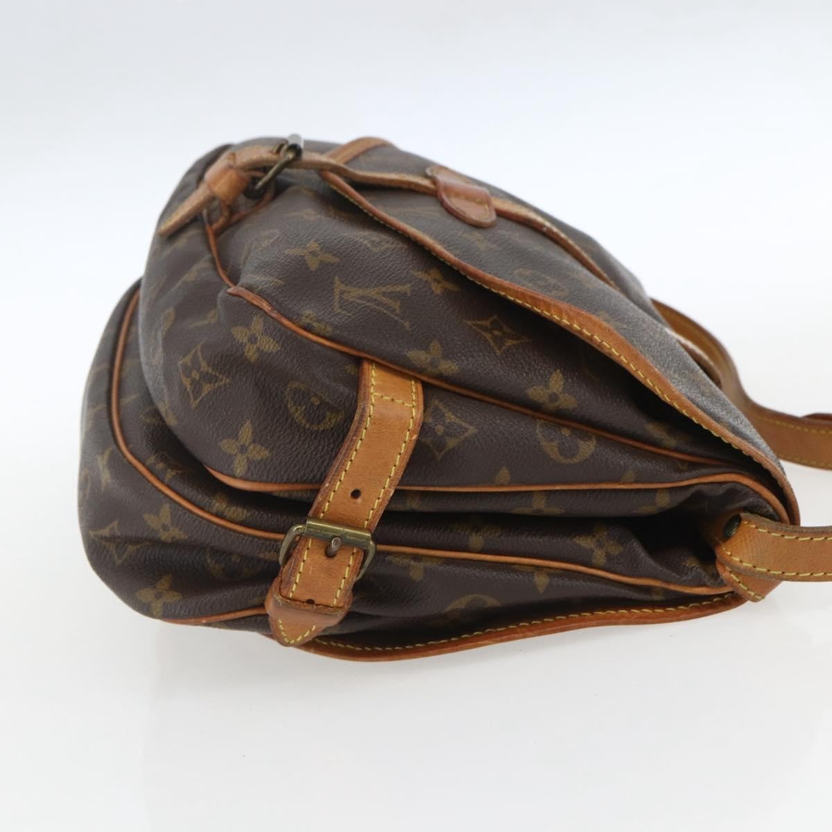 Louis Vuitton Saumur Handbag Monogram Canvas Brown Canvas Shoulder Bag Bag (Authentic Pre-Loved)
