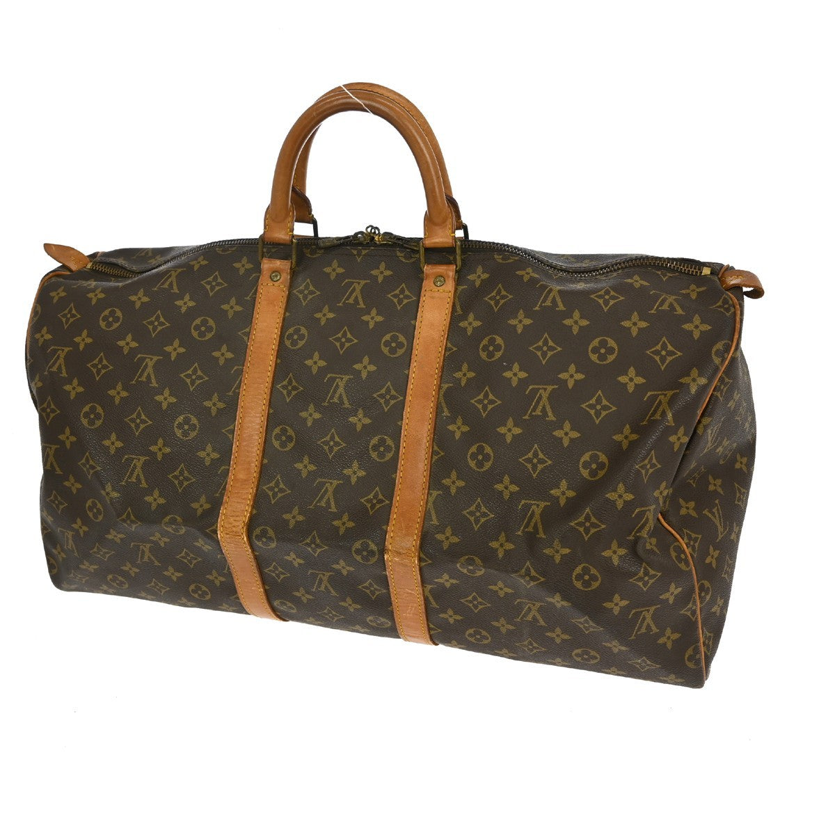 Louis Vuitton Keepall Bag Monogram Canvas Brown Canvas Travel Bag Bag (Authentic Pre-Loved)