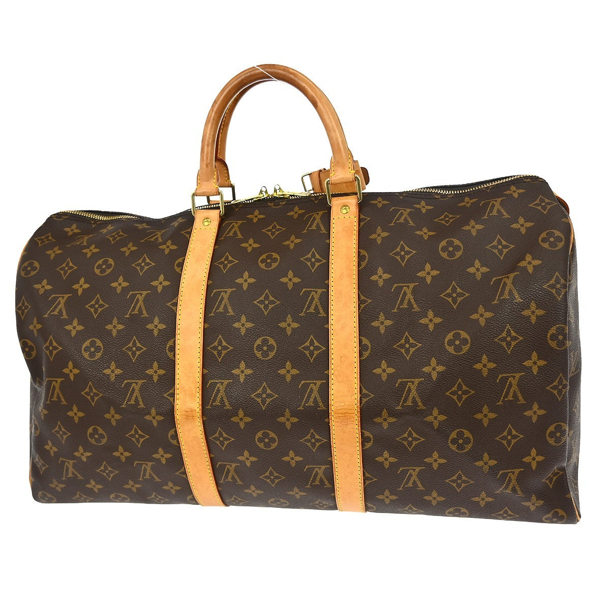 Louis Vuitton Keepall Bag Monogram Canvas Brown Canvas Travel Bag Bag (Pre-Loved)