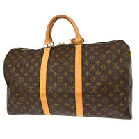 Louis Vuitton Keepall Bag Monogram Canvas Brown Canvas Travel Bag Bag (Pre-Loved)