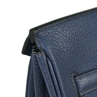 Hermes Birkin Handbag Blue Togo With Palladium Hardware Blue Leather Handbag (Authentic Pre-Loved)