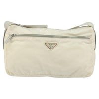 Prada Zip Waist Bag Tessuto White Nylon Shoulder Bag Bag (Authentic Pre-Loved)