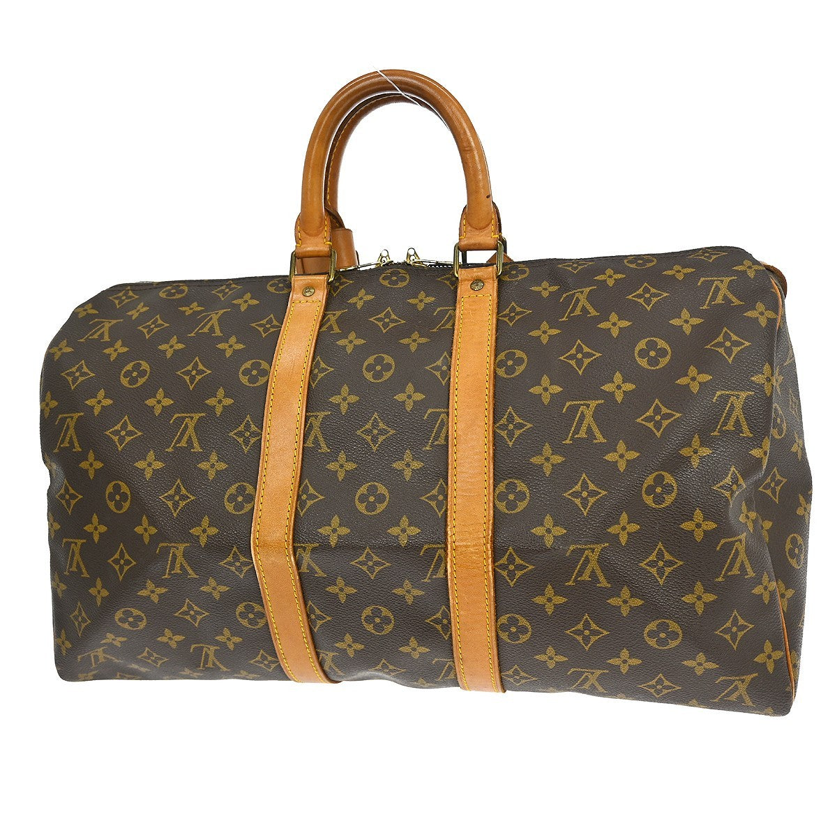 Louis Vuitton Keepall Bag Monogram Canvas Brown Canvas Travel Bag Bag (Pre-Loved)