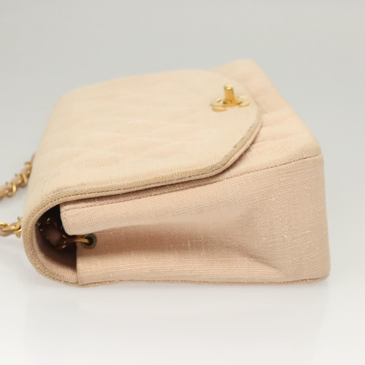 Chanel Vintage Diana Flap Bag Quilted Canvas Pink Canvas Shoulder Bag Bag (Authentic Pre-Loved)