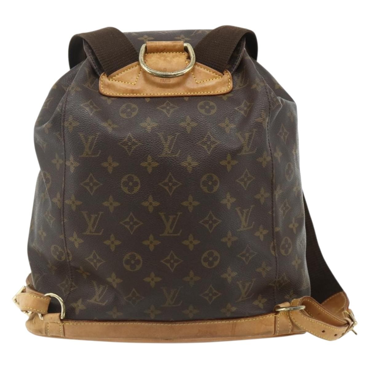 Louis Vuitton Vintage Montsouris Backpack Monogram Canvas Brown Canvas Backpack Bag (Authentic Pre-Loved)