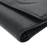 Chanel Timeless Cc French Wallet Caviar Black Calfskin Wallets Accessory (Authentic Pre-Loved)