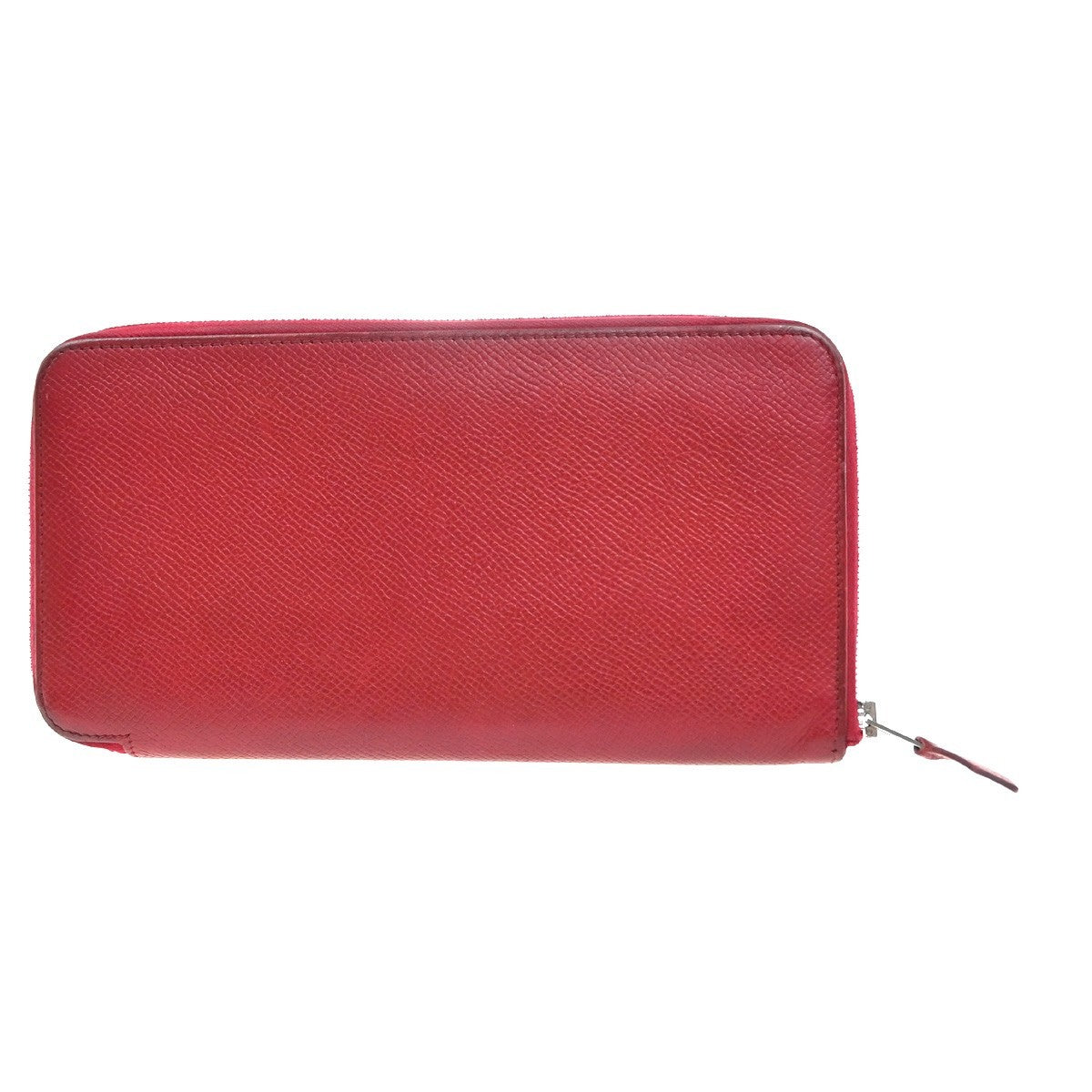 Hermes Azap Zip Around Wallet Epsom Red Leather Wallets Accessory (Authentic Pre-Loved)
