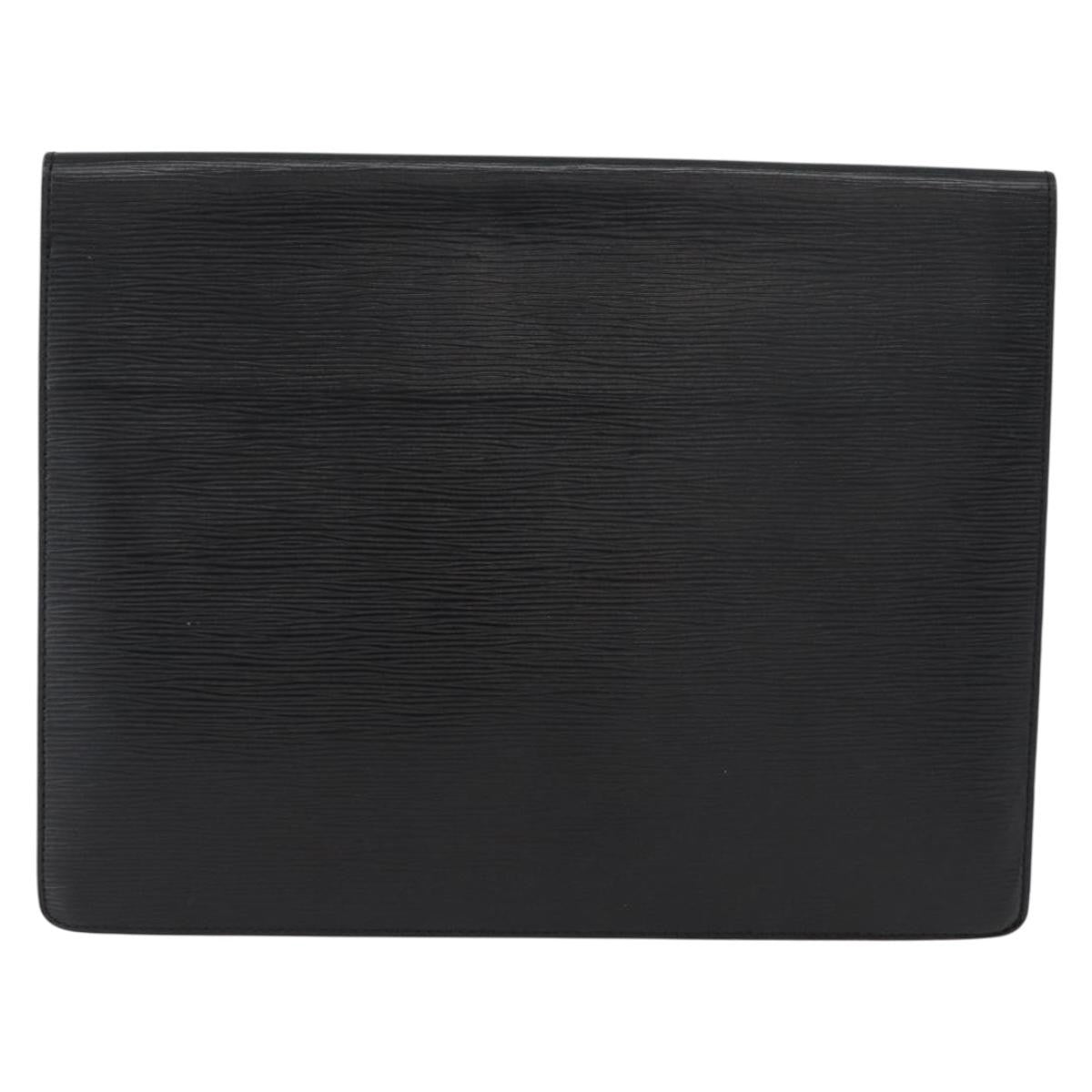 Louis Vuitton Porte-Documents Senateur Bag Epi Leather Black Leather Briefcase Bag (Authentic Pre-Loved)