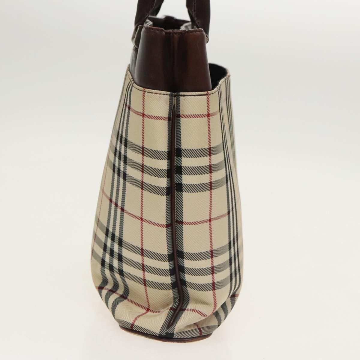 Burberry Nova Check Tote Canvas And Leather Beige Canvas Tote Bag Bag (Pre-Loved)