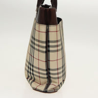 Burberry Nova Check Tote Canvas And Leather Beige Canvas Tote Bag Bag (Pre-Loved)