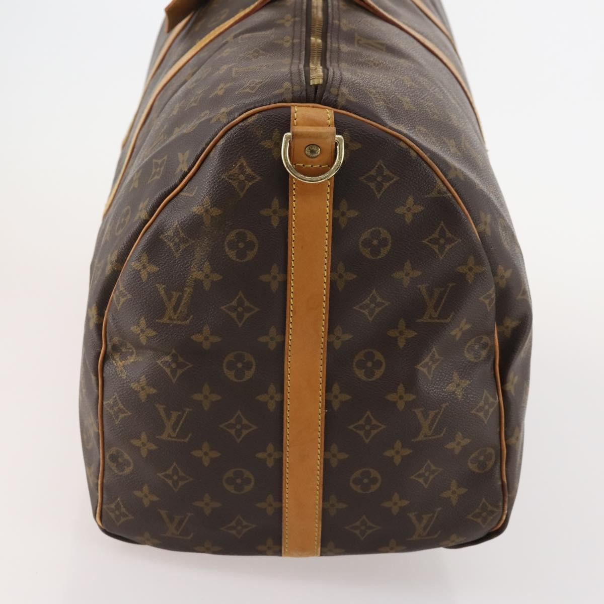 Louis Vuitton Keepall Bandouliere Bag Monogram Canvas Brown Canvas Travel Bag Bag (Pre-Loved)