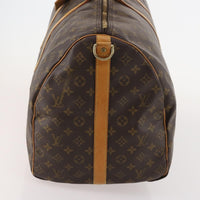 Louis Vuitton Keepall Bandouliere Bag Monogram Canvas Brown Canvas Travel Bag Bag (Pre-Loved)