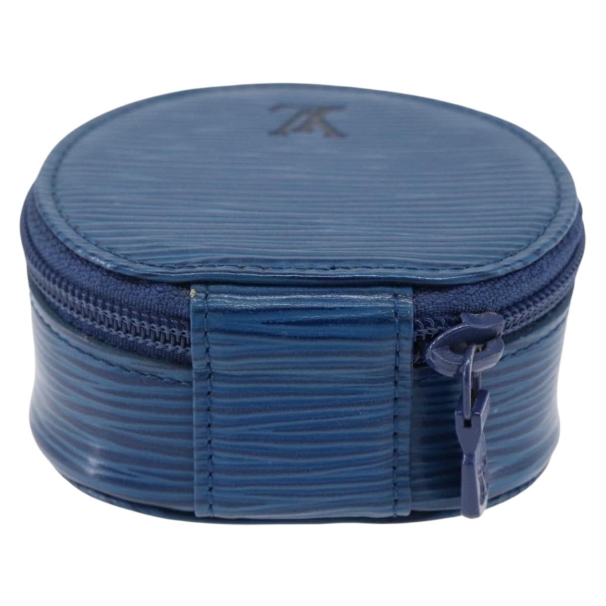 Louis Vuitton Ecrin Bijoux Jewelry Case Epi Leather Blue Leather Clutche & Pouche Bag (Authentic Pre-Loved)