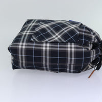 Burberry Nova Check Blue Label Nylon Black Nylon Clutche & Pouche Bag (Authentic Pre-Loved)