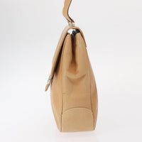 Salvatore Ferragamo Gancini Shoulder Bag Leather Beige Leather Shoulder Bag Bag (Pre-Loved)