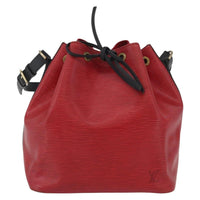 Louis Vuitton Bicolor Petit Noe Handbag Epi Leather Red Leather Shoulder Bag Bag (Authentic Pre-Loved)
