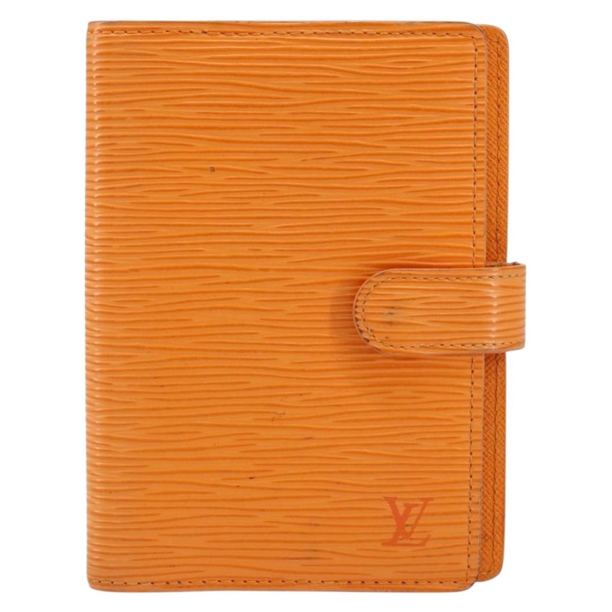 Louis Vuitton Agenda Cover Epi Leather Orange Leather Wallets Accessory (Authentic Pre-Loved)