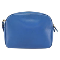 Salvatore Ferragamo Vala Chain Shoulder Bag Leather Blue Leather Shoulder Bag Bag (Authentic Pre-Loved)