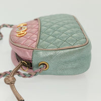 Gucci Trapuntata Camera Shoulder Bag Quilted Laminated Leather Multicolour Leather Shoulder Bag Bag (Authentic Pre-Loved)
