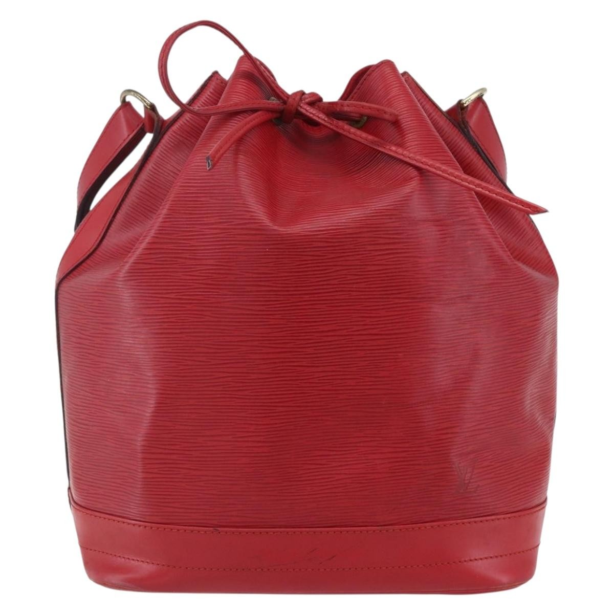 Louis Vuitton Noe Shoulder Bag Leather Red Leather Shoulder Bag Bag (Authentic Pre-Loved)