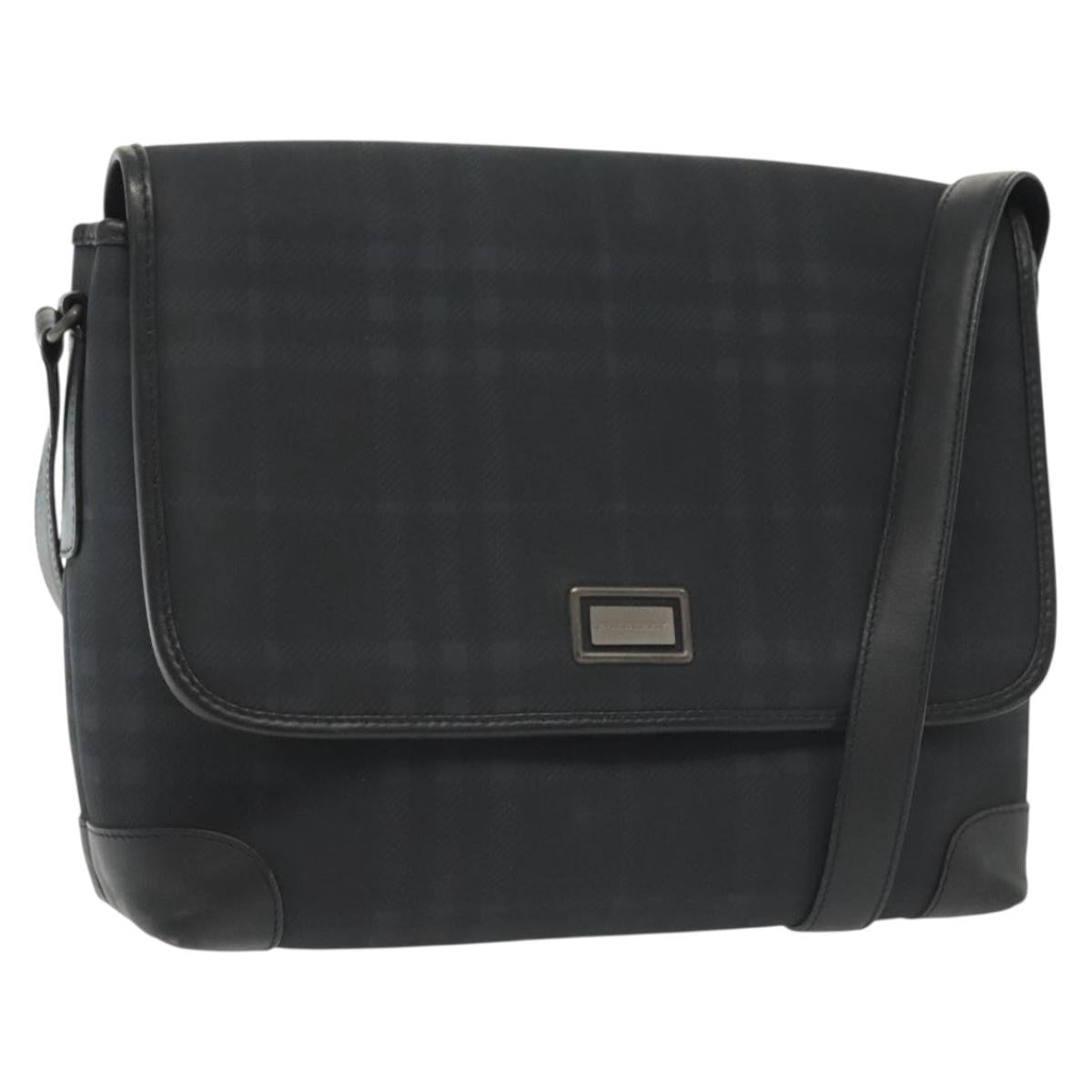 Burberry Nova Check Shoulder Bag Canvas Navy Canvas Shoulder Bag Bag (Authentic Pre-Loved)