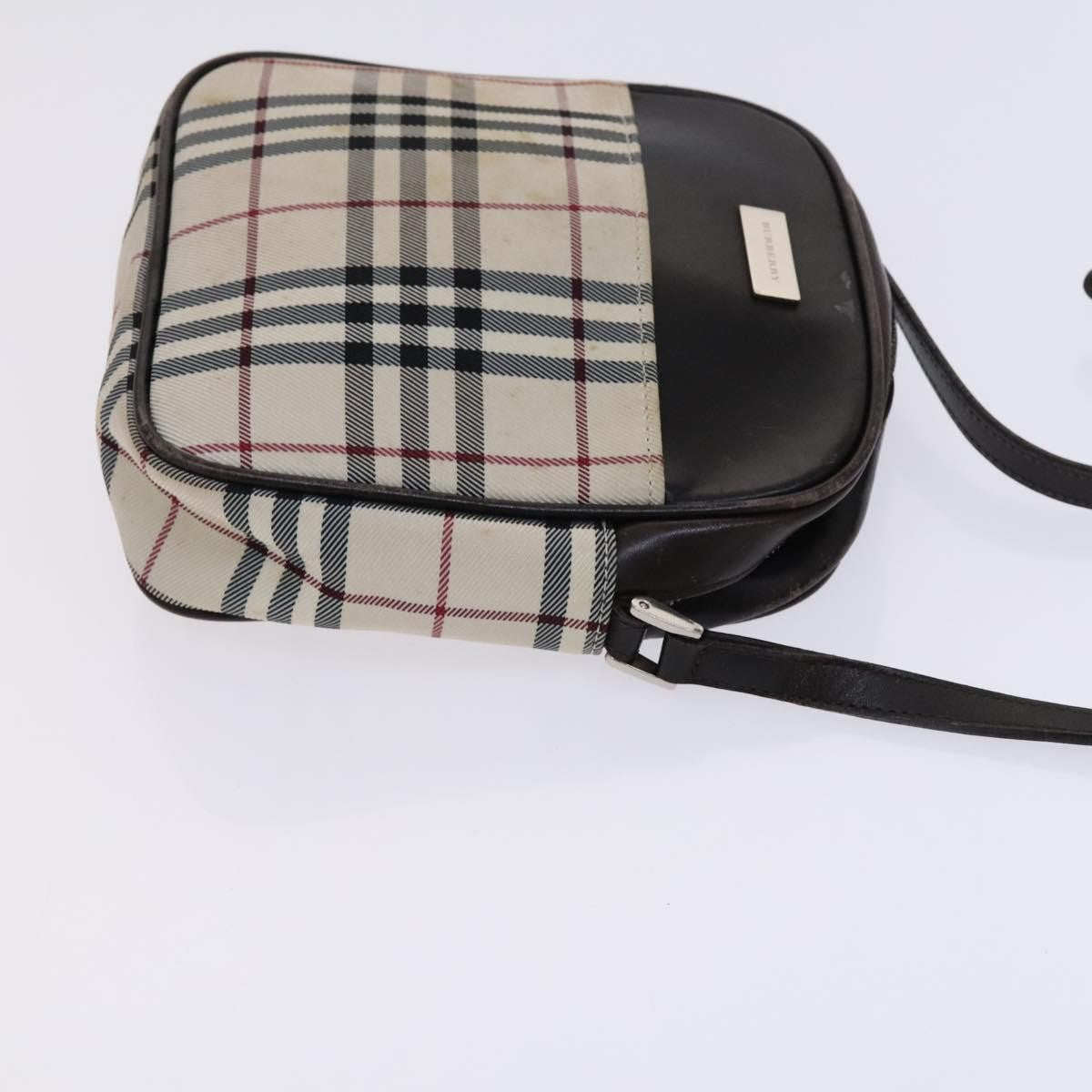 Burberry Nova Check Shoulder Bag Canvas And Leather Beige Canvas Shoulder Bag Bag (Authentic Pre-Loved)