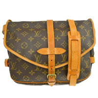 Louis Vuitton Louis Vuitton Saumur Handbag Monogram Canvas Brown Canvas Shoulder Bag Bag (Pre-Loved)