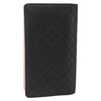 Chanel Vintage Cc Bifold Wallet Leather Black Leather Wallets Accessory (Pre-Loved)